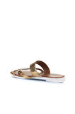 Bueno Shoes Bronz Deri Kadın Parmak Arası Terlik 01wq2012