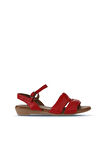 Bueno Shoes Kırmızı Deri Kadın Sandalet 01ws6010