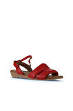 Bueno Shoes Kırmızı Deri Kadın Sandalet 01ws6010