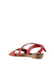 Bueno Shoes Kırmızı Deri Kadın Sandalet 01ws6012