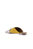 Bueno Shoes Sarı Gri Süet-deri Kadın Düz Terlik 01wu3000
