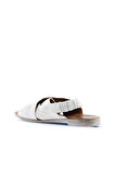 Bueno Shoes Beyaz Deri Kadın Sandalet 01wu3005