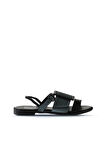 Bueno Shoes Siyah Mavi Deri Kadın Sandalet 01wu3010