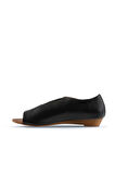 Bueno Shoes Siyah Deri Kadın Düz Babet 01wl2405