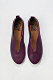 Bueno Shoes Mor Flotter Deri Kadın Babet 01wn0710