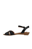Bueno Shoes Siyah Deri Kadın Sandalet 01wn3808