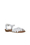 Bueno Shoes Beyaz Deri Kadın Düz Sandalet 01wu3901