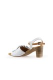Bueno Shoes Beyaz Deri Kadın Topuklu Sandalet 01wn4000