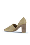 Bueno Shoes Sarı Deri Kadın Topuklu Sandalet 01wn4306