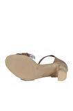 Bueno Shoes Gümüş Multi Deri Kadın Topuklu Sandalet 01wn4319