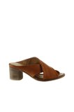Bueno Shoes Taba Deri Kadın Topuklu Terlik 01wn6108