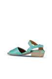 Bueno Shoes Yeşil Deri Kadın Topuklu Sandalet 01ws7504
