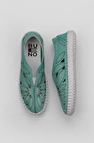 Bueno Shoes Yeşil Flotter Deri Kadın Günlük Ayakkabı 01wq0402