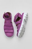Bueno Shoes Lila Deri Kadın Dolgu Topuklu Sandalet 01wu7305