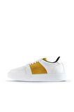 Bueno Shoes Beyaz Sarı Deri Süet Kadın Spor Ayakkabı 01wu10303