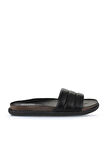 Bueno Shoes Siyah Deri Kadın Düz Terlik 01wu4710