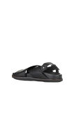 Bueno Shoes Siyah Deri Kadın Sandalet 01wu5815