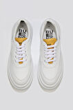 Bueno Shoes Beyaz Sarı Deri Kadın Sneakers 01wt4704