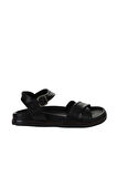 Bueno Shoes Siyah Deri Kadın Sandalet 01wu5830
