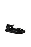 Bueno Shoes Siyah Deri Kadın Sandalet 01wu5830