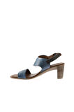 Bueno Shoes Mavi Deri Kadın Topuklu Sandalet 01wu11100