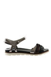 Bueno Shoes Siyah Multi Deri Kadın Sandalet 01wu2403