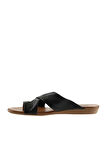 Bueno Shoes Siyah Khv-bej Deri Kadın Parmak Arası Terlik 01wu7428