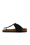 Bueno Shoes Kahverengi Nubuk Deri Erkek Parmak Arası Terlik 05mt101
