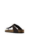 Bueno Shoes Kahverengi Nubuk Deri Erkek Parmak Arası Terlik 05mt101