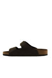 Bueno Shoes Haki Nubuk Deri Kadın Düz Terlik 05wt100