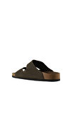 Bueno Shoes Haki Nubuk Deri Kadın Düz Terlik 05wt100