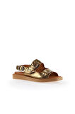 Bueno Shoes Bronz Parlak Deri Kadın Sandalet 01wu3306