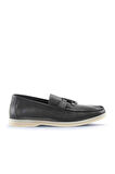 Bueno Shoes Siyah Flotter Deri Erkek Loafer 05ms101
