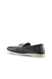 Bueno Shoes Siyah Flotter Deri Erkek Loafer 05ms101