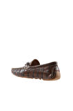 Bueno Shoes Taba Kroko Deri Erkek Loafer 05ms2021