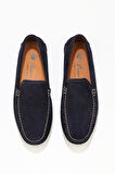 Bueno Shoes Lacivert Koyu Süet Erkek Loafer 05ms2022