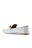 Bueno Shoes Beyaz Deri Kadın Loafer 01td1702