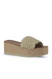 Bueno Shoes Sarı Deri Kadın Dolgu Topuklu Terlik 01wu6118