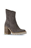 Bueno Shoes Vizon Süet Kadın Topuklu Bot 01wv0500