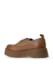 Bueno Shoes Taba Açık Deri Kadın Dolgu Topuklu Ayakkabı 01wv1301