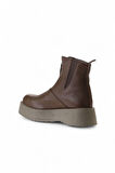 Bueno Shoes Vizon Deri Kadın Dolgu Topuklu Bot 01wv1309