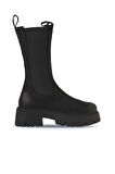 Bueno Shoes Siyah Nubuk Kadın Dolgu Topuklu Bot 01wv3115