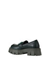 Bueno Shoes Yeşil Deri Kadın Dolgu Topuklu Ayakkabı 01wv4603