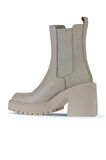 Bueno Shoes Bej Deri Kadın Topuklu Bot 01wv5400