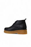 Bueno Shoes Siyah Deri Kadın Düz Bot 01wv0200