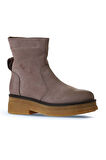 Bueno Shoes Bej Nubuk Kadın Düz Bot 01wv0202