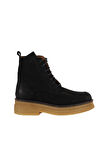 Bueno Shoes Siyah Nubuk Kadın Topuklu Bot 01wv0213