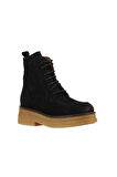Bueno Shoes Siyah Nubuk Kadın Topuklu Bot 01wv0213