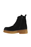 Bueno Shoes Siyah Nubuk Kadın Topuklu Bot 01wv0213