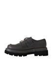 Bueno Shoes Gri Deri Kadın Klasik Ayakkabı 01wv1012